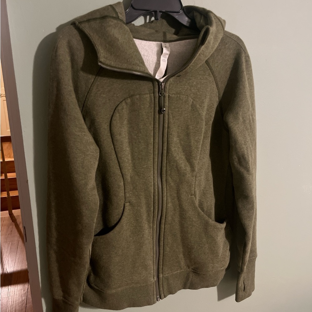 Olive Green Lululemon define sweatshirt Zip-Up Hoodie